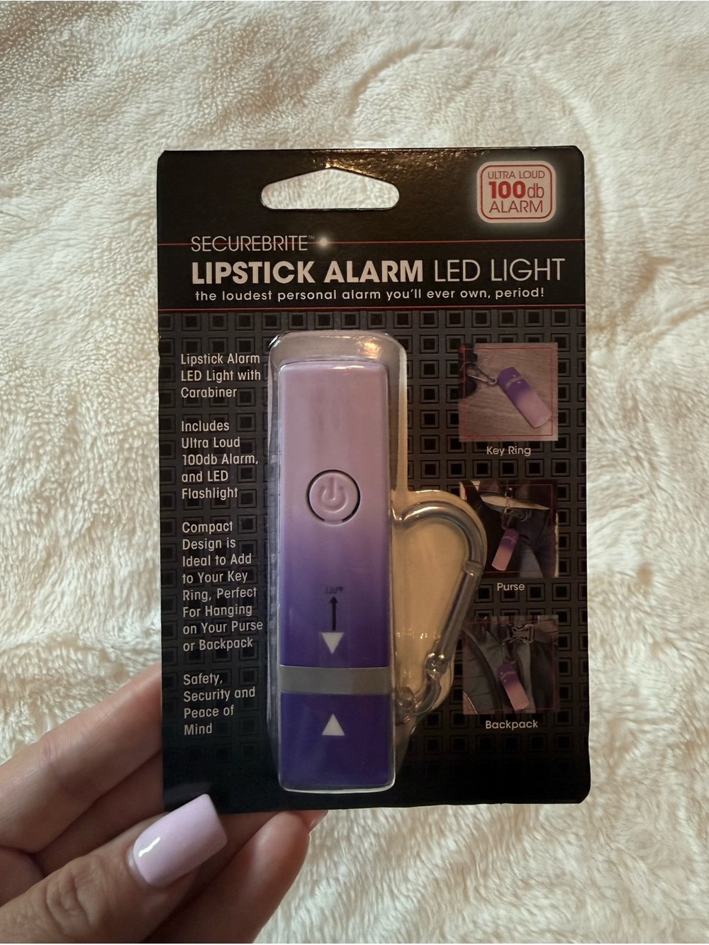 Lipstick Alarm LED Light - Purple